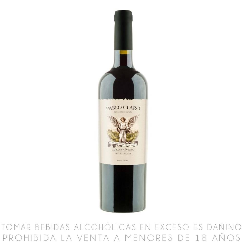 Vino Tinto Tempranillo Pablo Claro Botella 750ml
