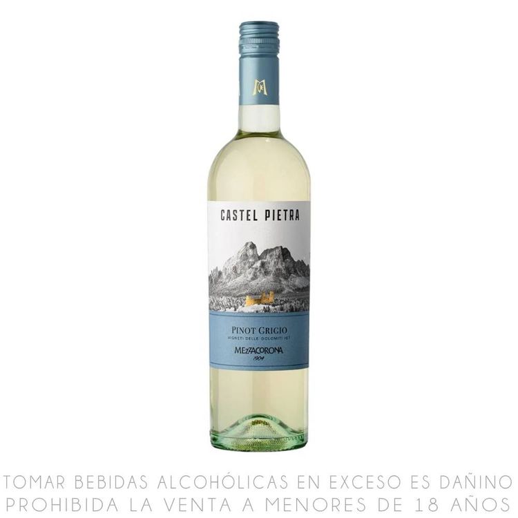 Vino Blanco Pinot Grigio Castel Pietra Botella 750ml
