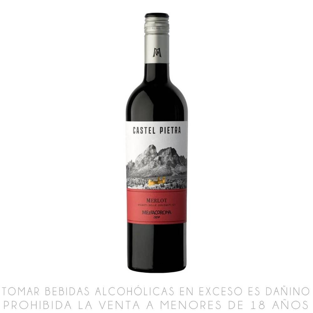 Vino Tinto Merlot Castel Pietra Botella 750ml
