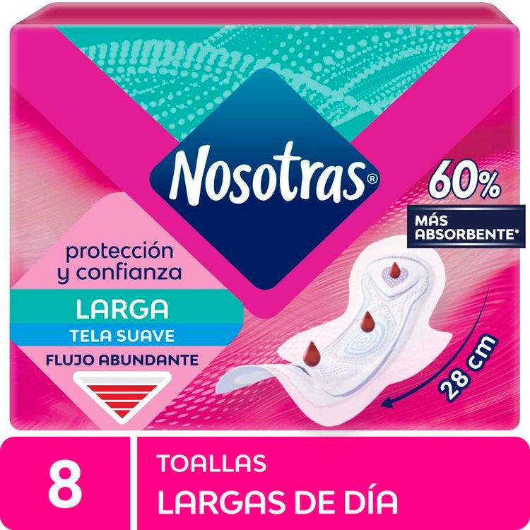 Toallas Higiénicas Nosotras Larga Extra Suave 8un