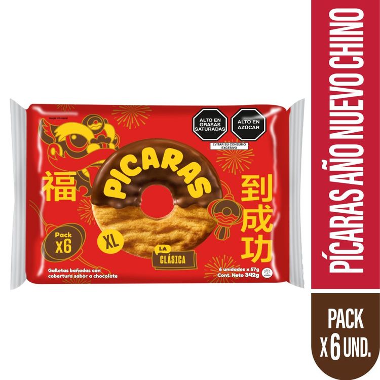 Sixpack Galletas Picaras Año Nuevo Chino 57g