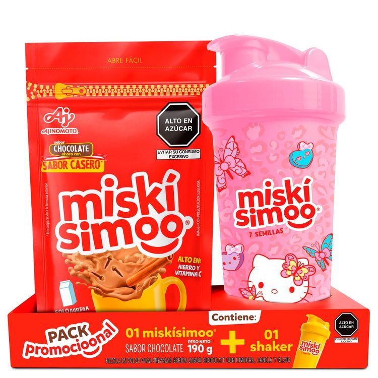 Chocolatada en Polvo Miskísimoo 190g + Shaker