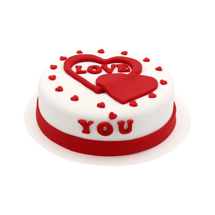 Torta 2D San Valentín Love You 8 Porciones