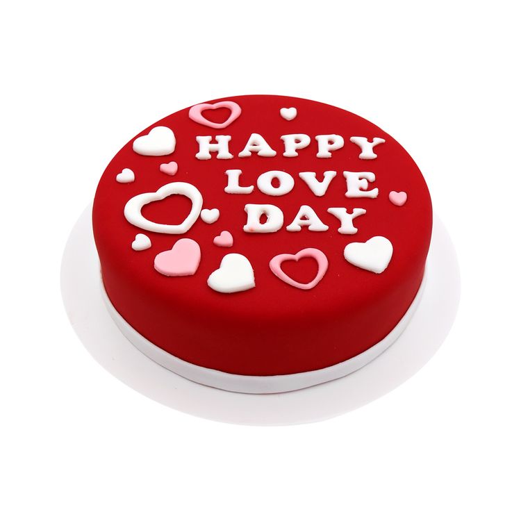 Torta 2D San Valentín Happy Love Day 10 Porciones