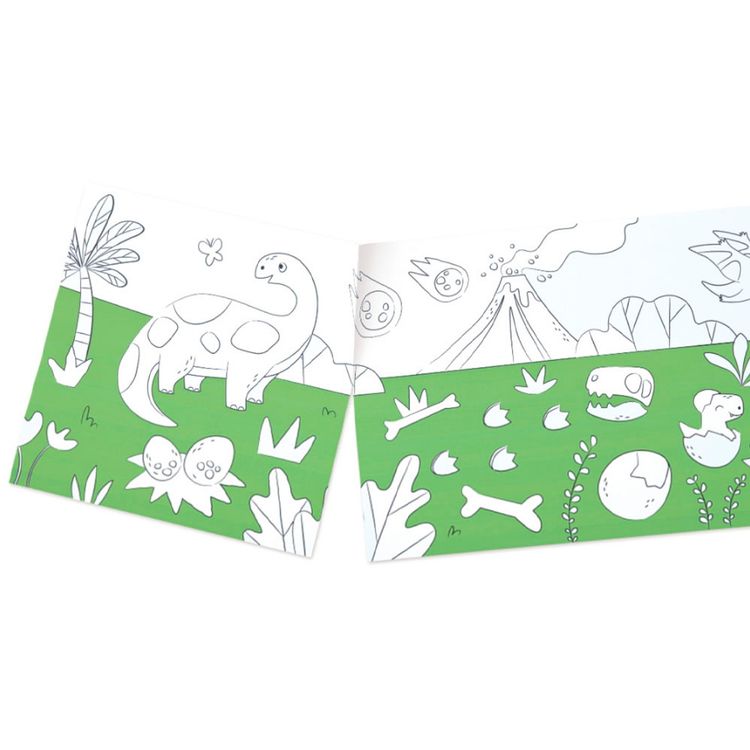 Rollo Papel Hape Dinosaurios con Marcadores