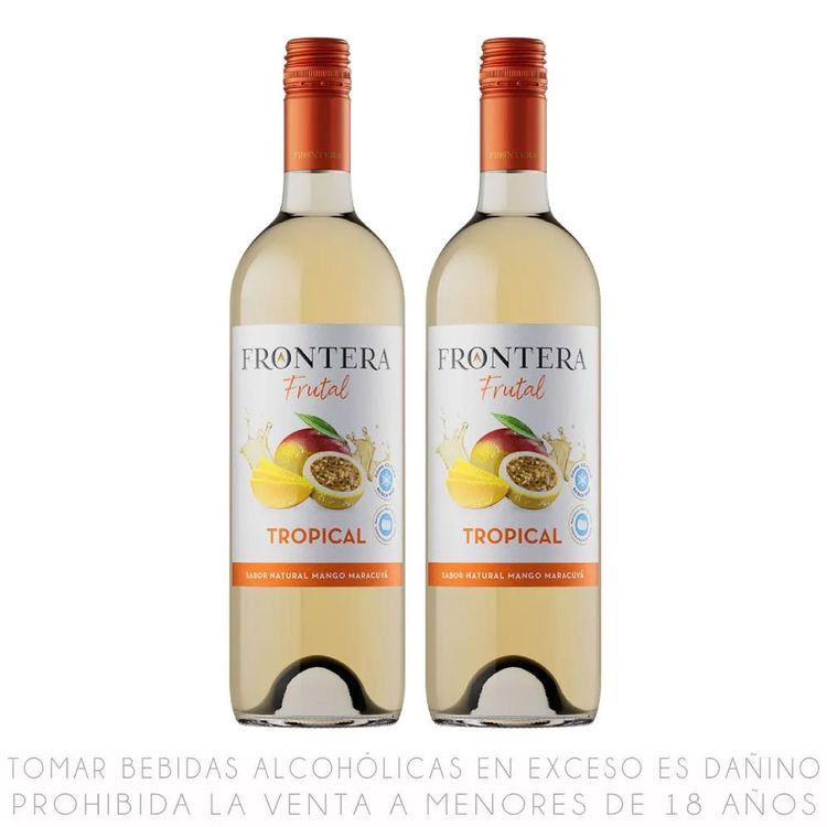 Twopack Vino Blanco Frontera Frutal Tropical 750ml