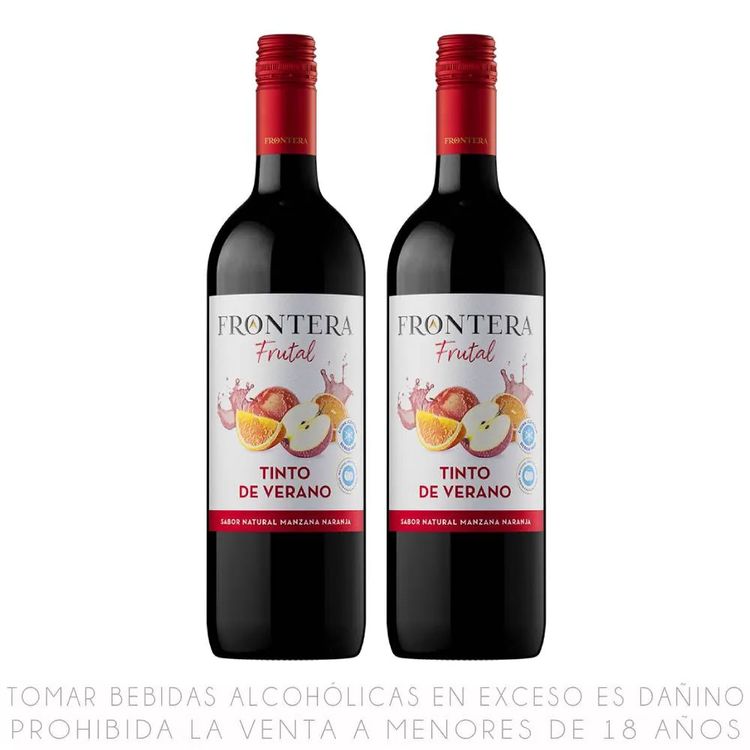 Twopack Vino Tinto Frontera Frutal Tinto de Verano 750ml