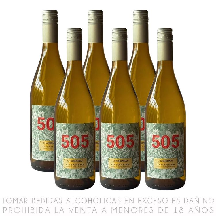 Sixpack Vino Blanco Chardonnay Casarena 505 750ml