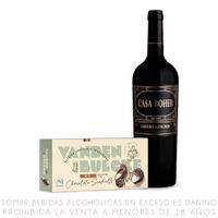Vino Tinto Cabernet Sauvignon Casa Boher 750ml + Bombones Vandenbulcke Sea Shells 125g