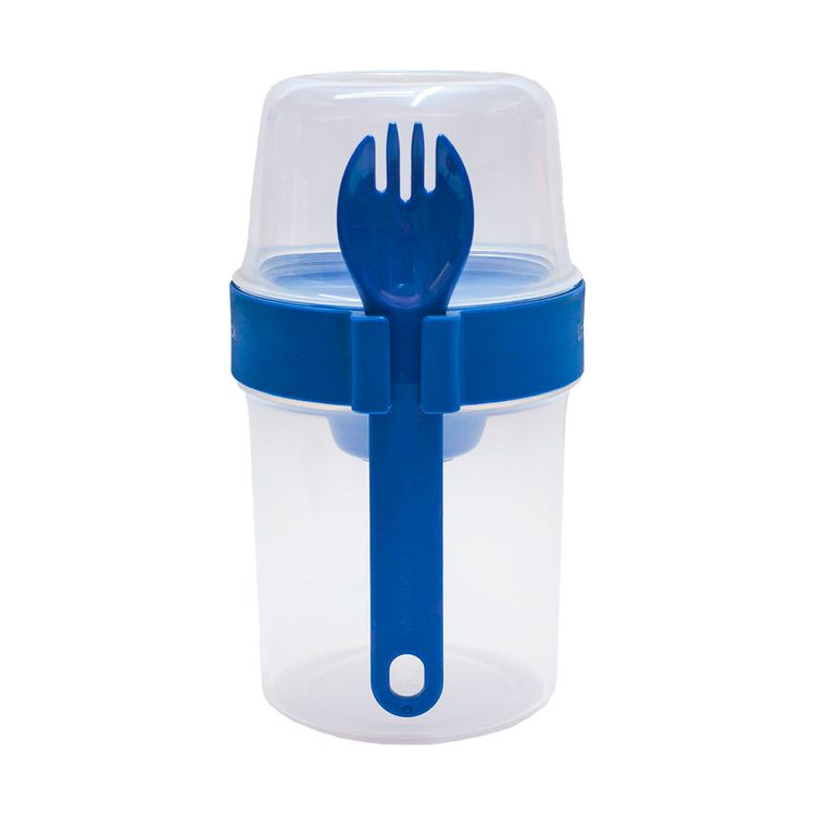 Envase Yogurt To Go Locknlock 560ml+310ml Azul