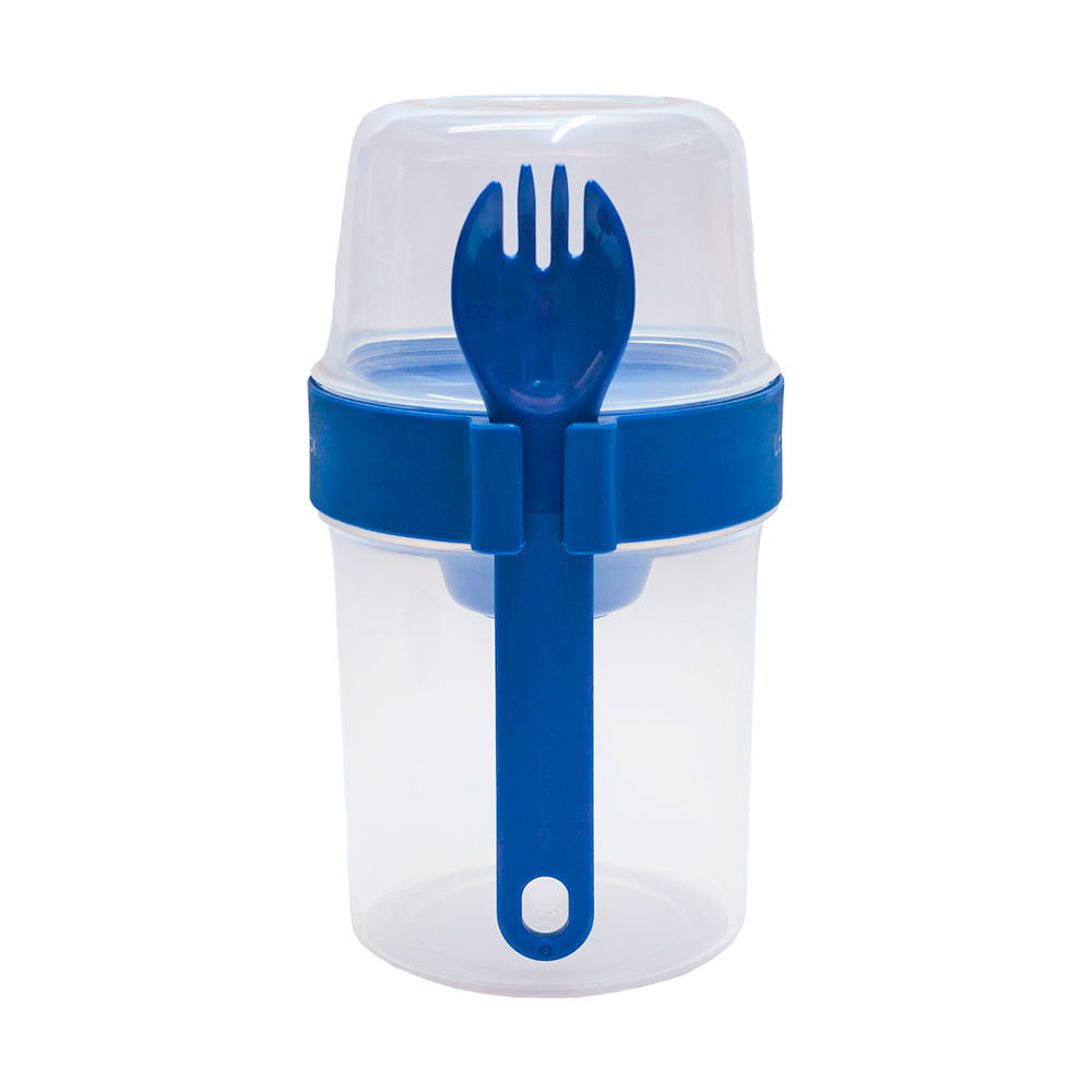 Envase Yogurt To Go Locknlock 560ml+310ml Azul