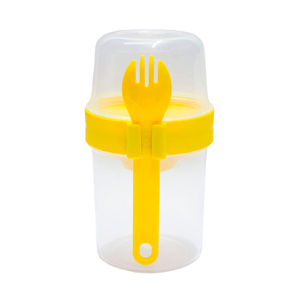 Envase Yogurt To Go Locknlock 560ml+310ml Amarillo