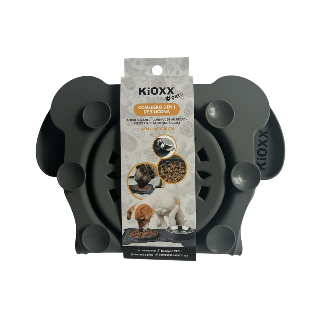 Comedero de Silicona Kioxx 3 en 1 Pequeño