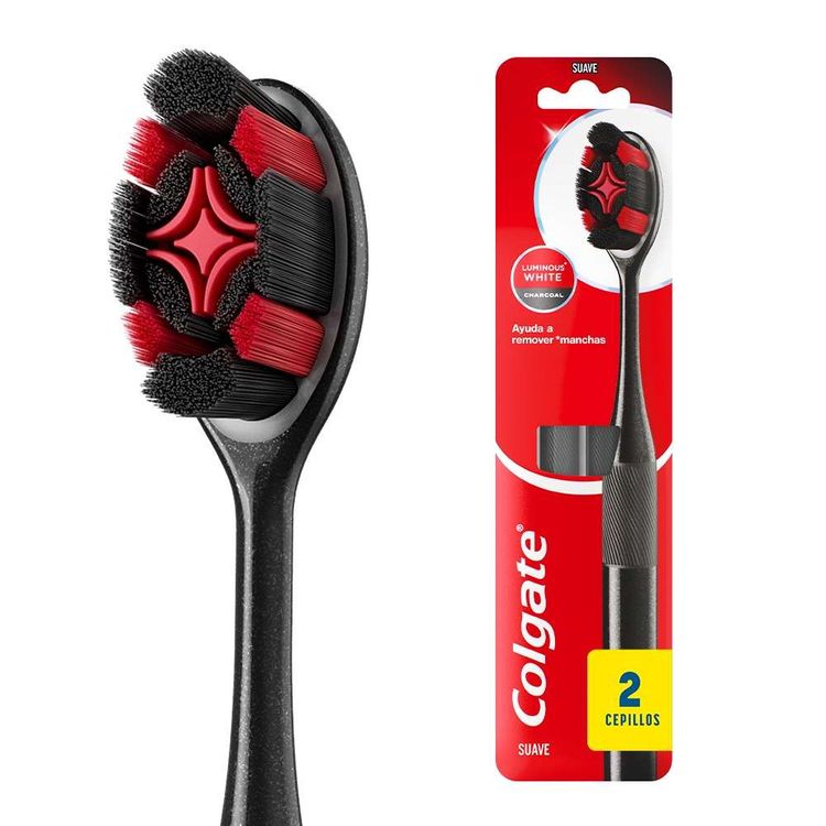 Cepillo de Dientes Colgate Luminous White Charcoal 2un
