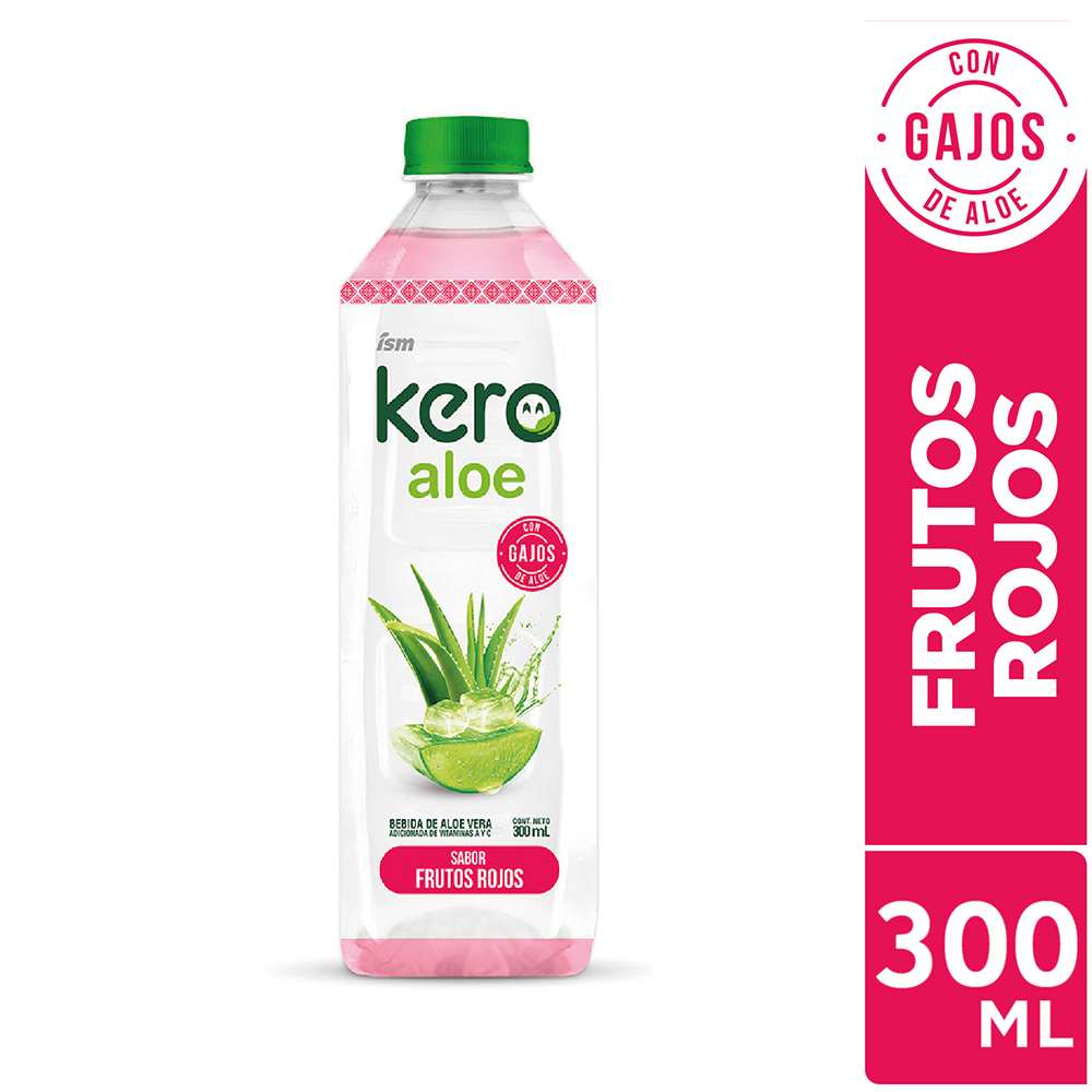 Bebida Kero Aloe Vera Sabor Frutos Rojos Botella 300ml