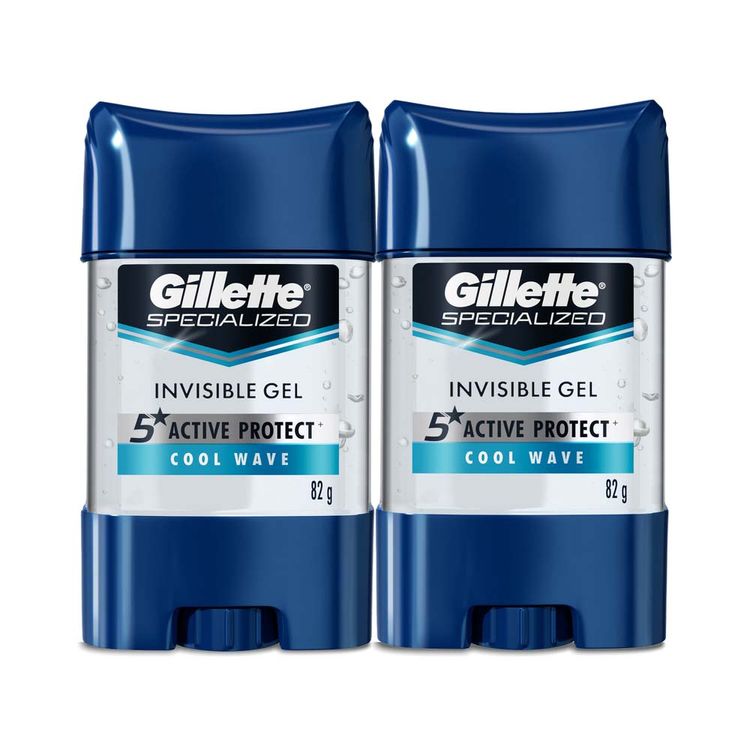 Twopack Gel Antitranspirante Gillette Specialized Cool Wave 82g
