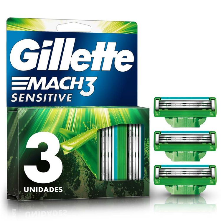 Repuesto Máquina de Afeitar Gillette Mach3 Sensitive 3un