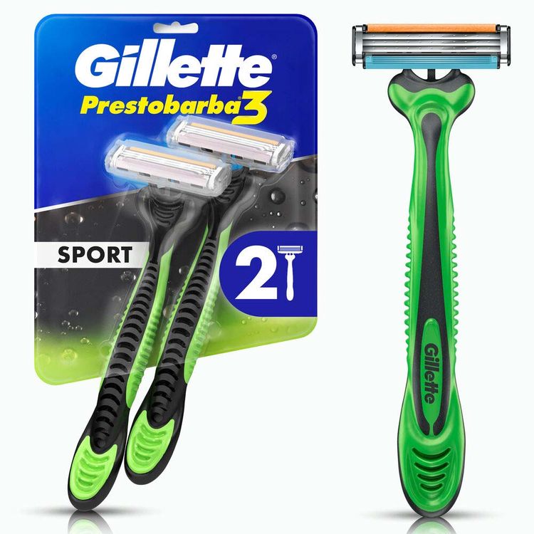 Máquina de Afeitar Desechable Gillette Prestobarba3 Sport 2un