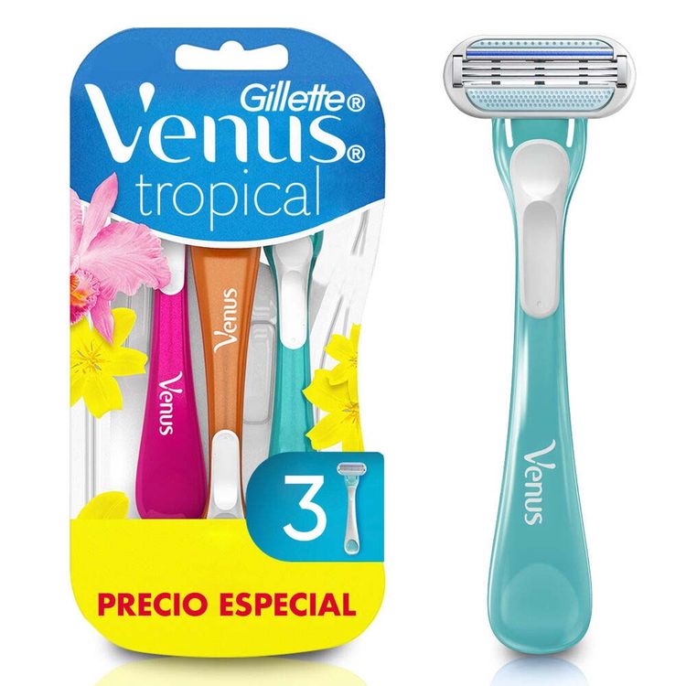 Máquina de Afeitar Desechable Venus Tropical 3un