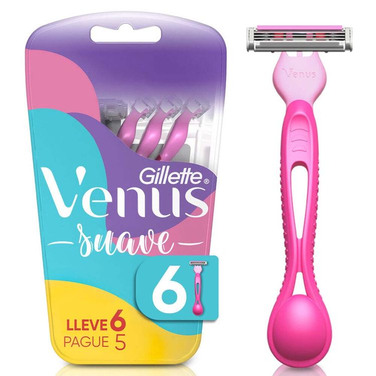 Máquina de Afeitar Desechable Venus Suave 6un
