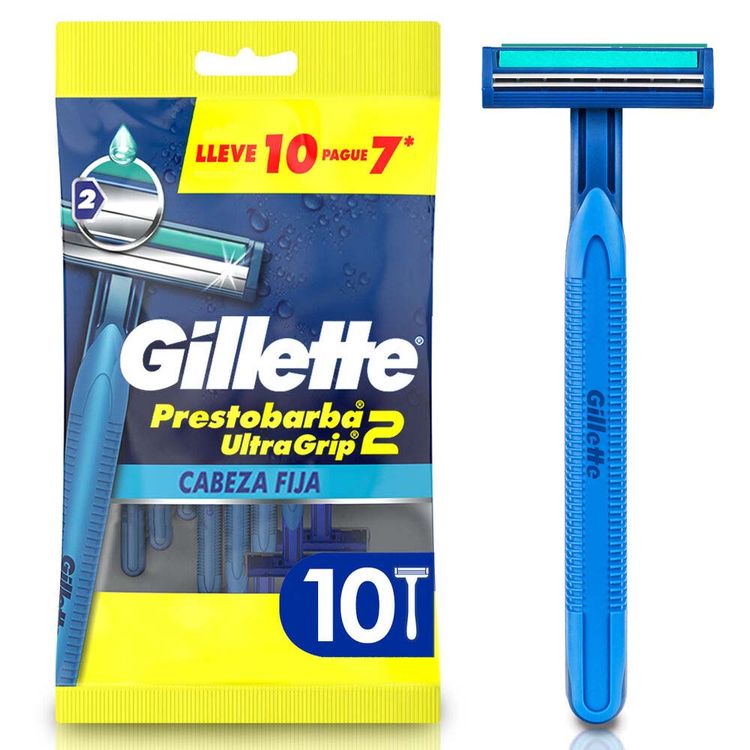 Máquina de Afeitar Desechable Gillette Prestobarba2 Ultragrip 10un