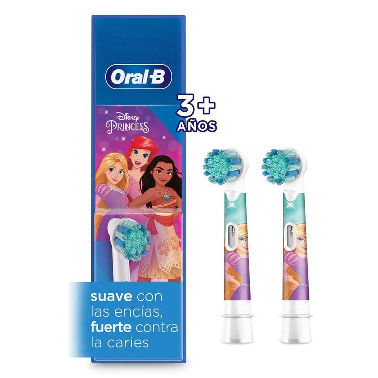 Cabezal Cepillo de Dientes Eléctrico Oral B Disney Princesas 2un