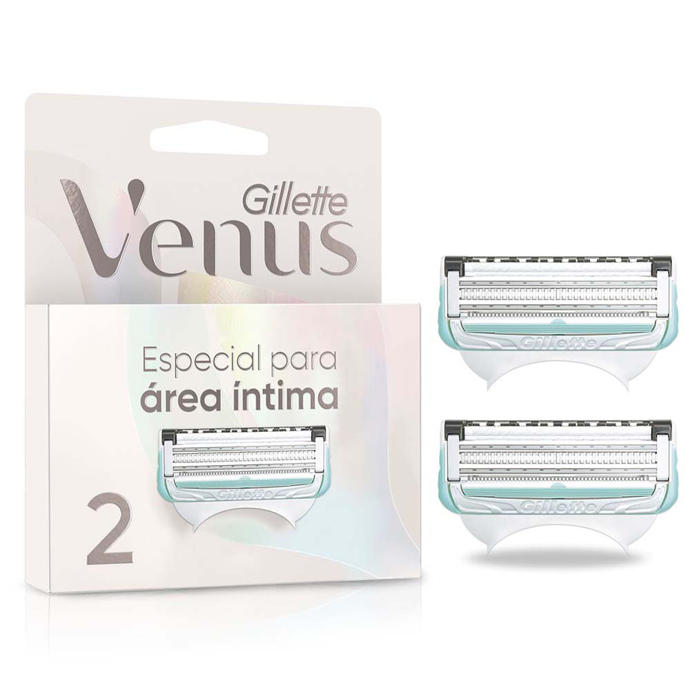 Repuestos para Máquina de Afeitar GILLETTE Venus Íntima 2 Hojas Paquete 2un