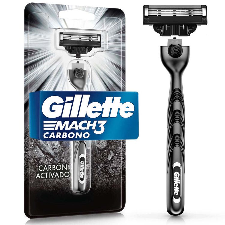 Máquina de Afeitar Gillette Mach3 Carbono + Repuesto