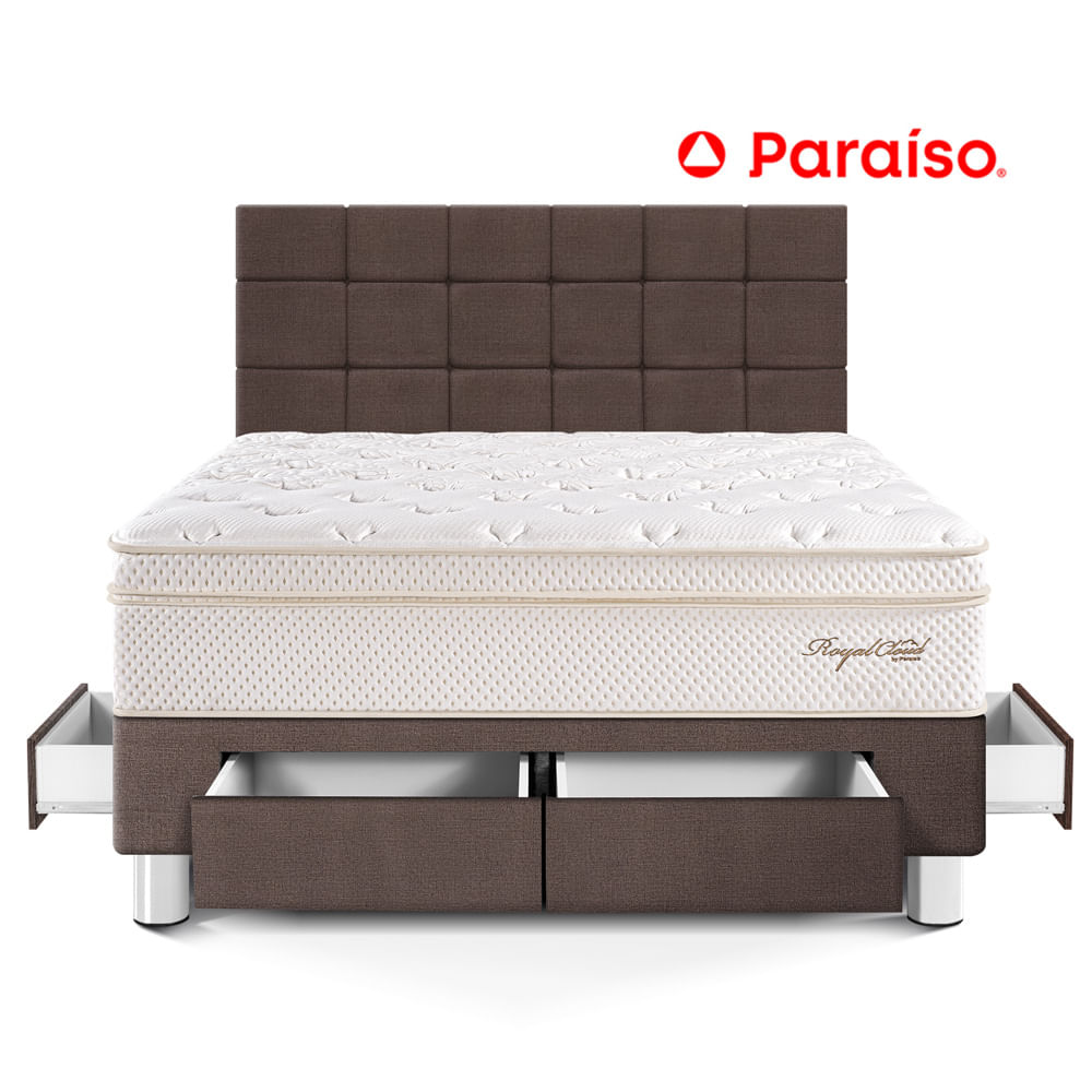 Dormitorio Royal Cloud con Cajones y con Blocks King Chocolate