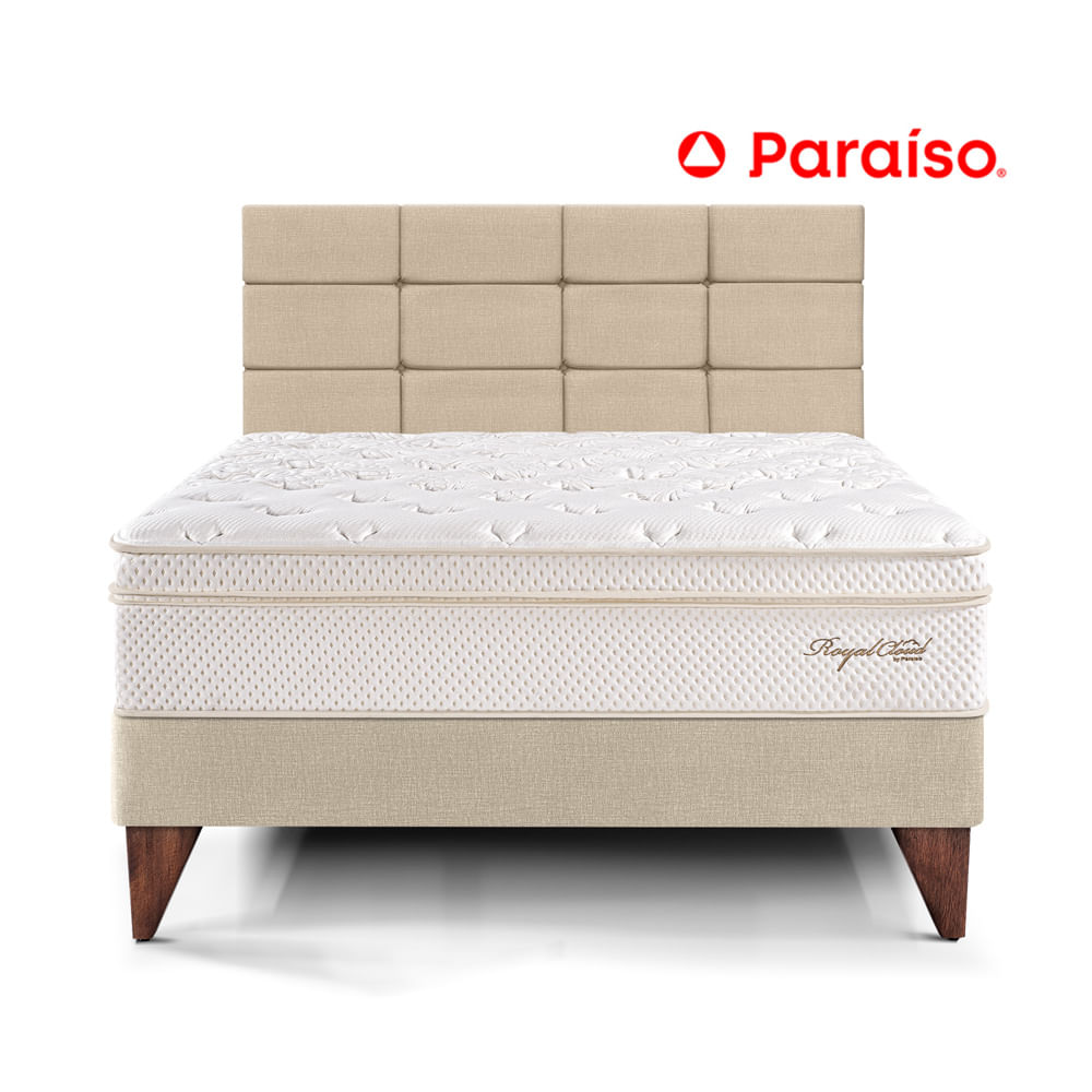 Dormitorio Europeo Royal Cloud con Blocks 2 Plazas Champagne