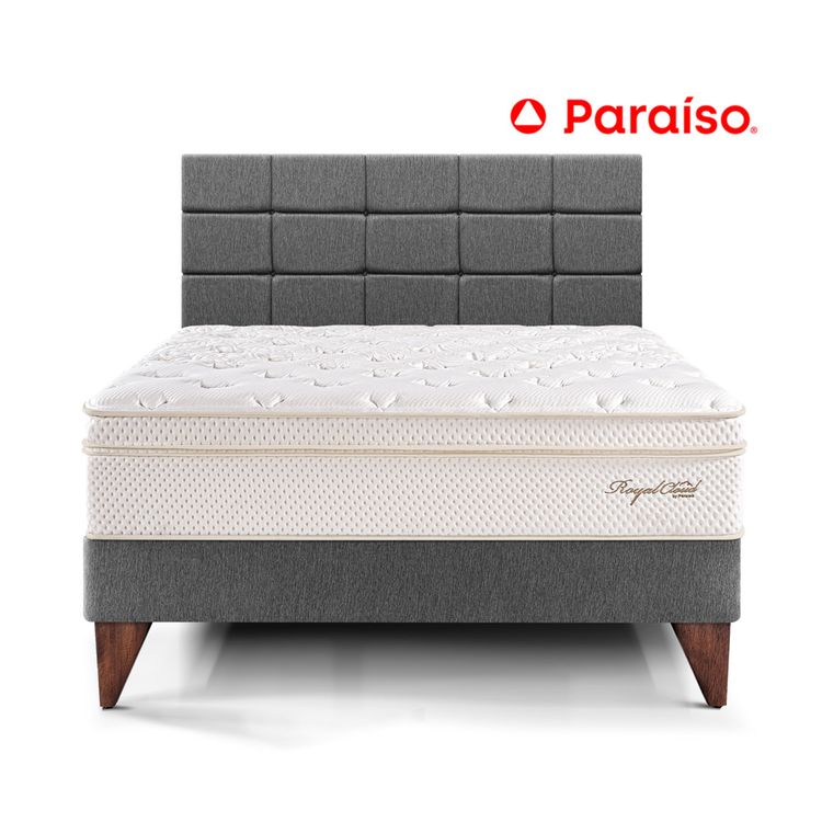 Dormitorio Europeo Royal Cloud con Blocks Queen Gris