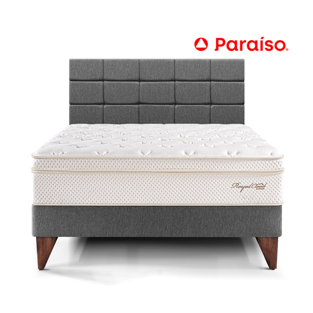 Dormitorio Europeo Royal Cloud con Blocks Queen Gris
