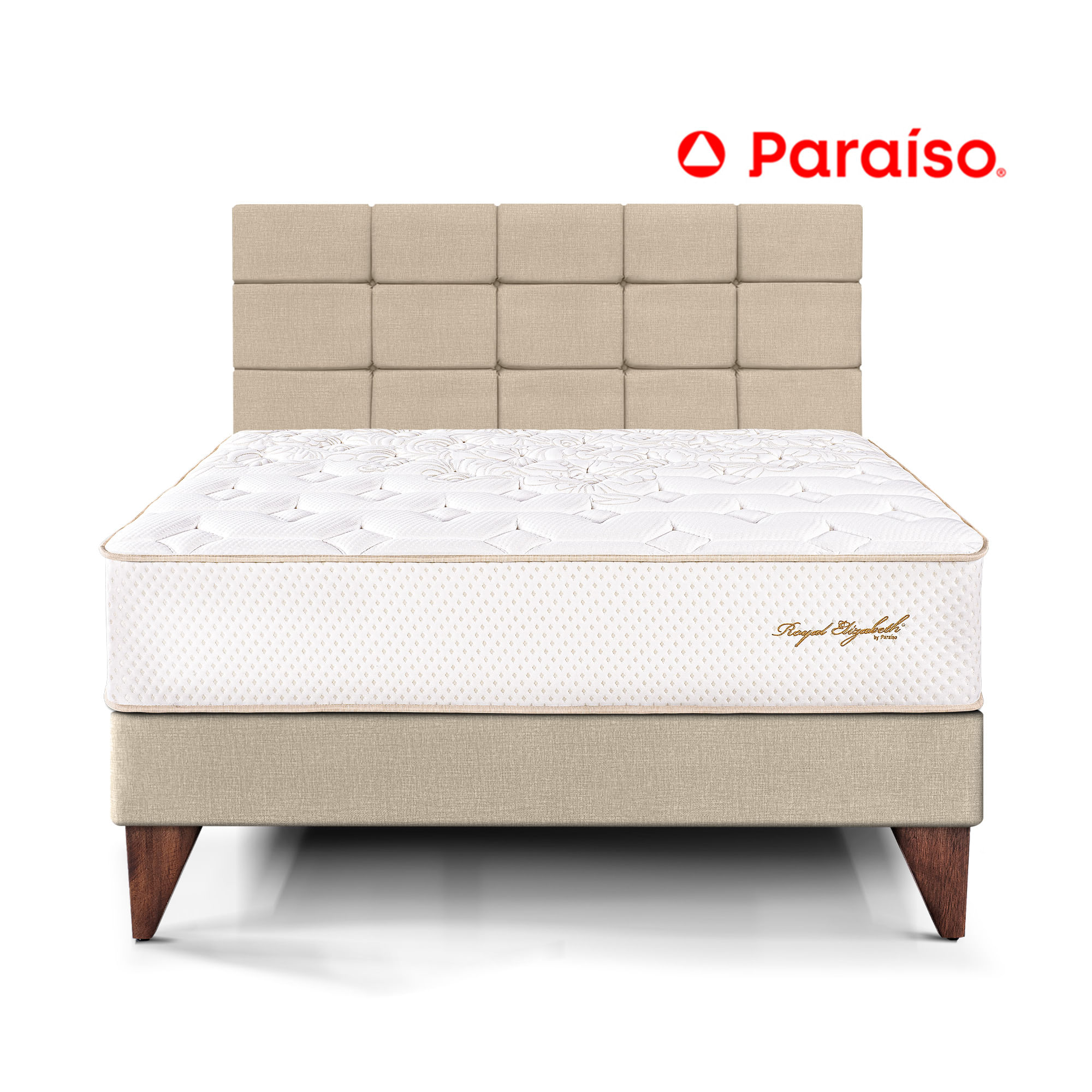 Dormitorio Europeo Royal Elizabeth con Blocks Queen Champagne