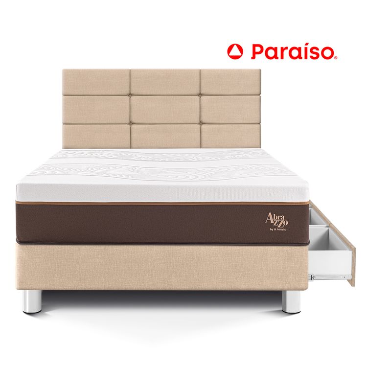Dormitorio Royal Abrazzo con Cajones con Blocks 1.5 Plazas Champagne