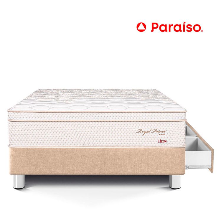 Cama Royal Prince Firme con Cajones 1.5 Plazas Champagne