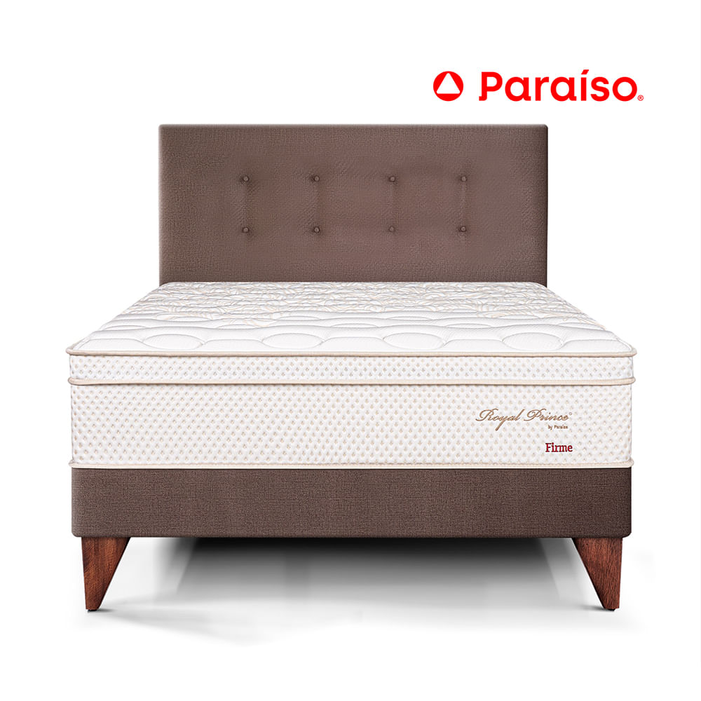 Dormitorio Europeo Royal Prince Firme 1.5 Plazas Chocolate