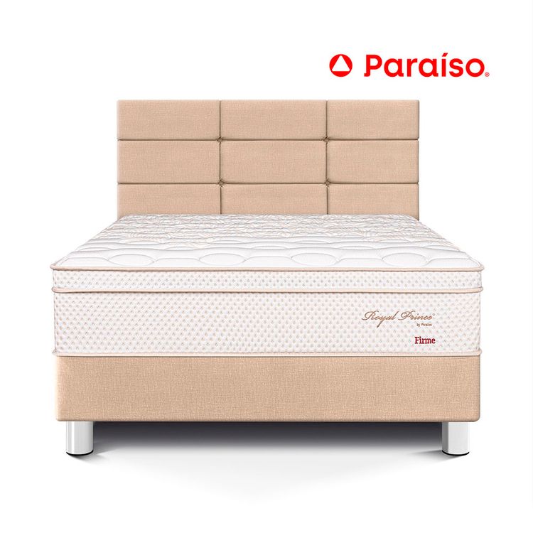 Dormitorio Royal Prince Firme con Blocks 1.5 Plazas Champagne