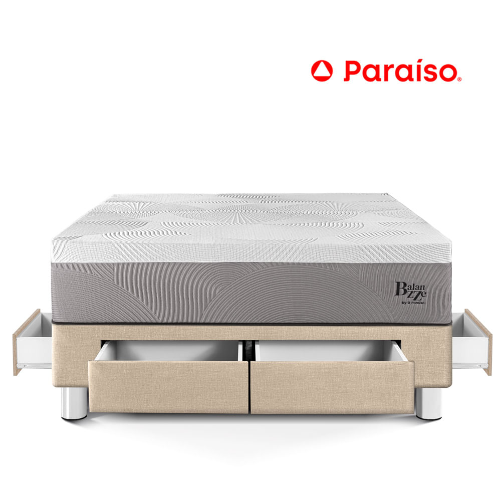 Cama Balanzze con Cajones King Champagne