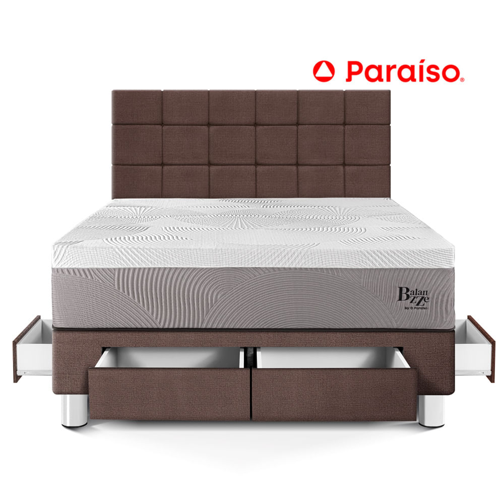 Dormitorio Royal Balanzze con Cajones con Blocks King Chocolate