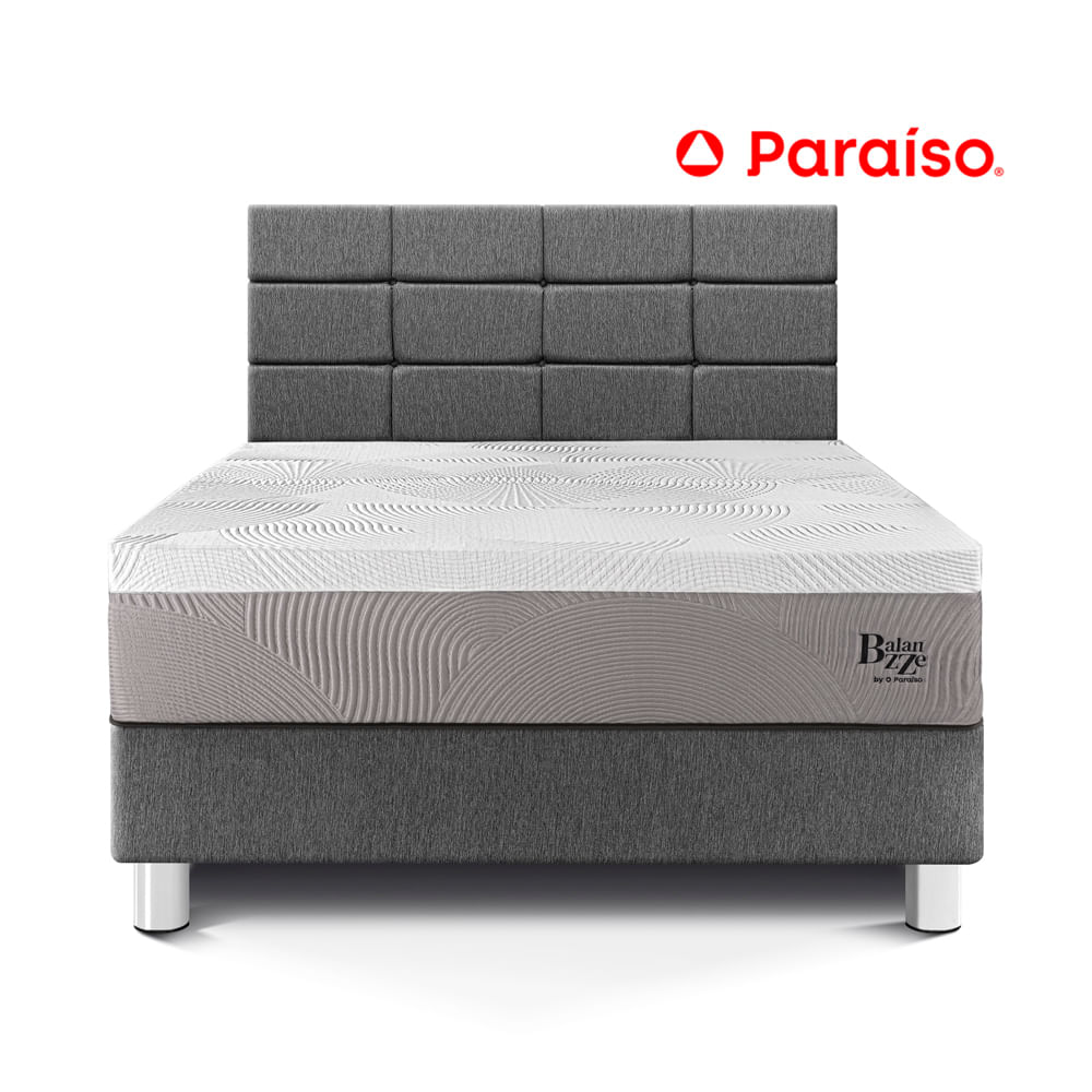 Dormitorio Royal Balanzze con Blocks 2 Plazas Gris