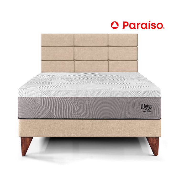 Dormitorio Europeo Royal Balanzze con Blocks 1.5 Plazas Champagne