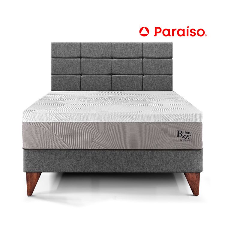 Dormitorio Europeo Royal Balanzze con Blocks 2 Plazas Gris