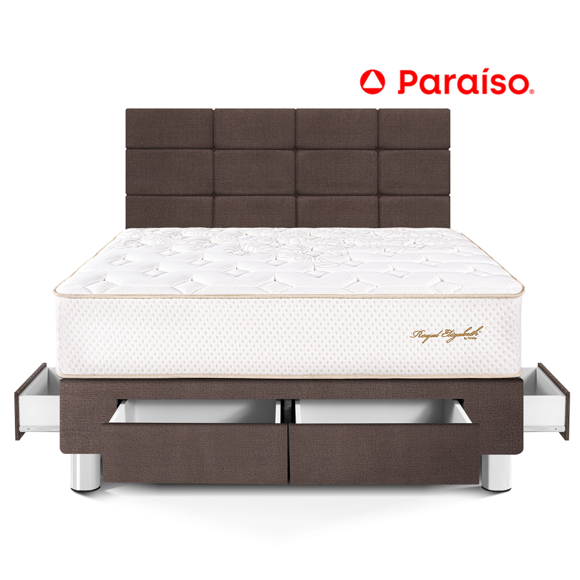 Dormitorio Royal Elizabeth con Cajones con Blocks 2 Plazas Chocolate