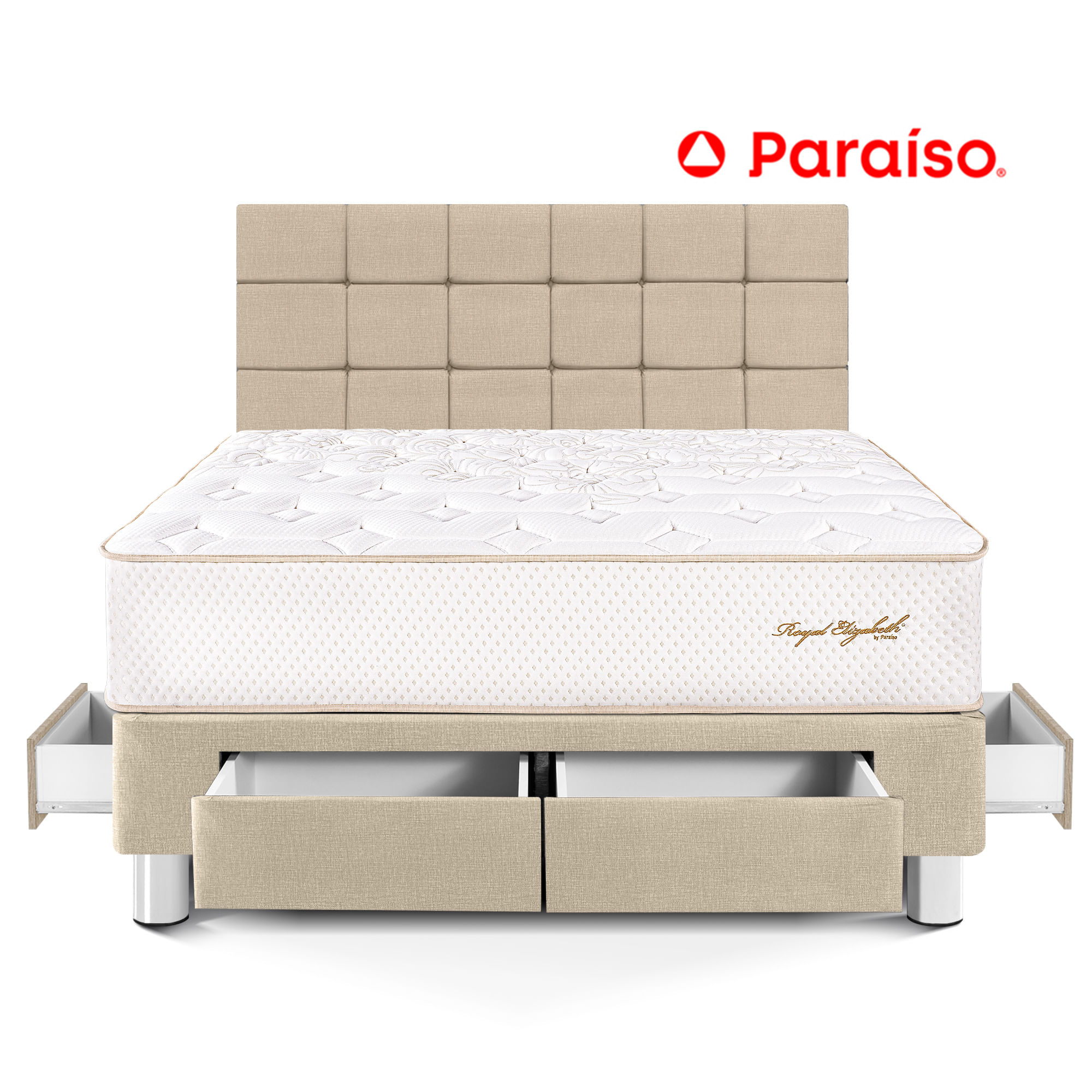 Dormitorio Royal Elizabeth con Cajones con Blocks King Champagne