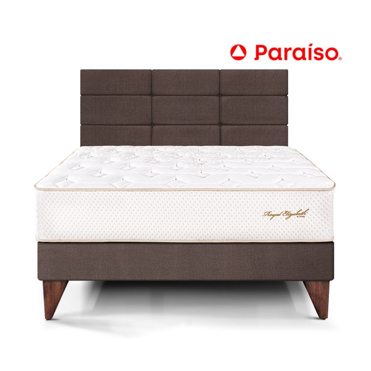 Dormitorio Europeo Royal Elizabeth con Blocks 1.5 Plazas Chocolate