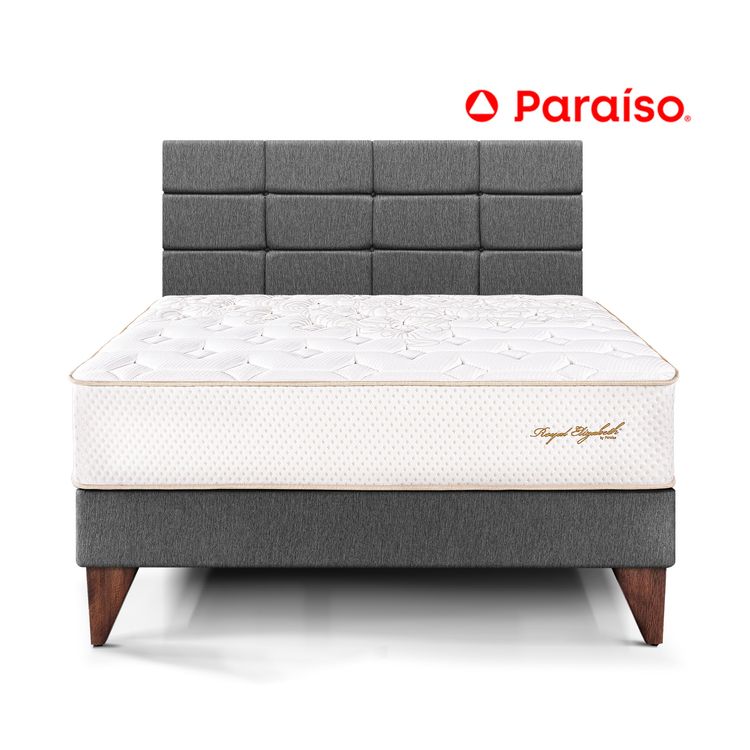 Dormitorio Europeo Royal Elizabeth con Blocks 2 Plazas Gris