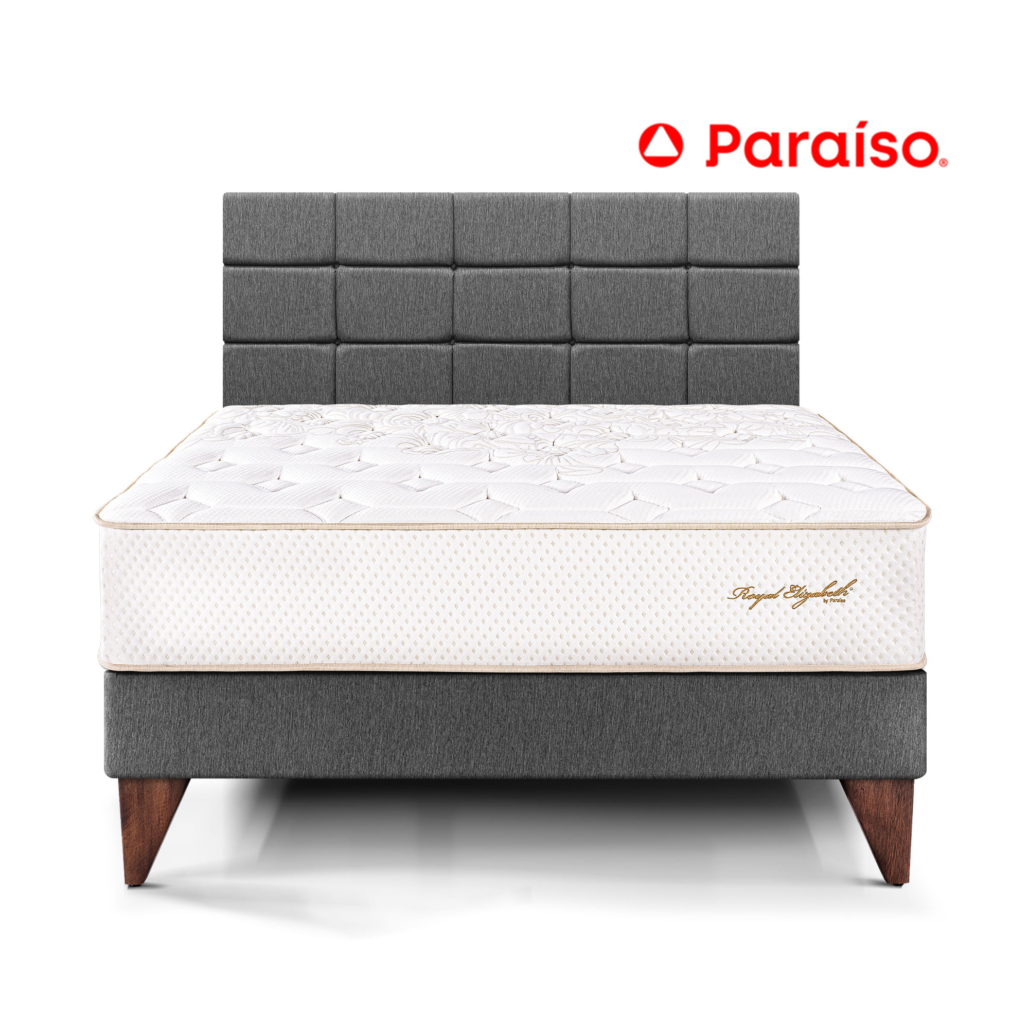 Dormitorio Europeo Royal Elizabeth con Blocks Queen Gris