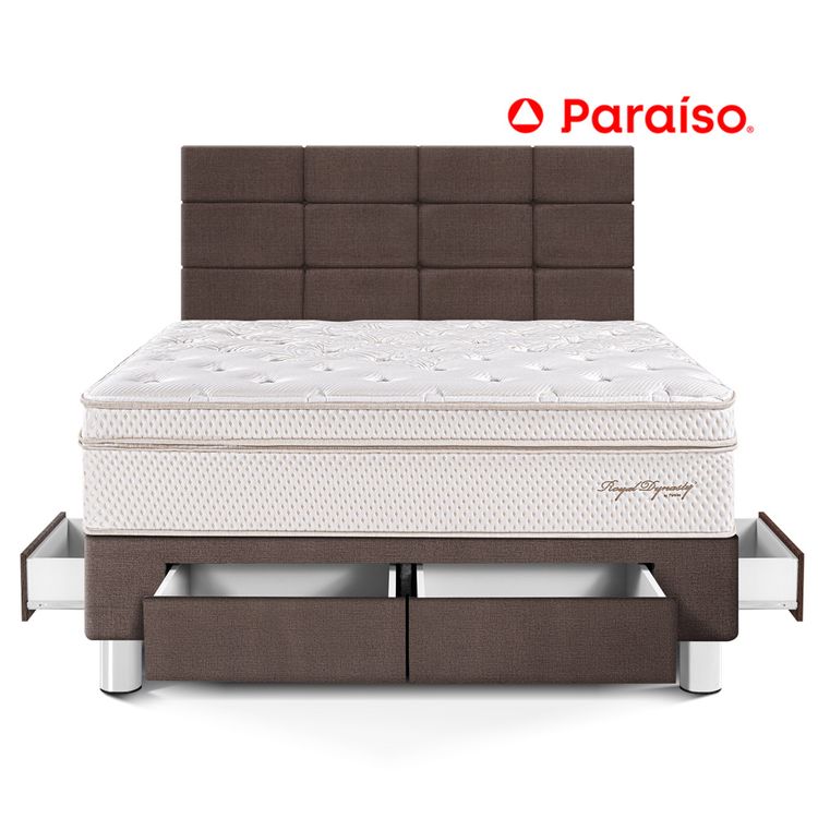 Dormitorio Royal Dynasty con Cajones y con Blocks 2 Plazas Chocolate