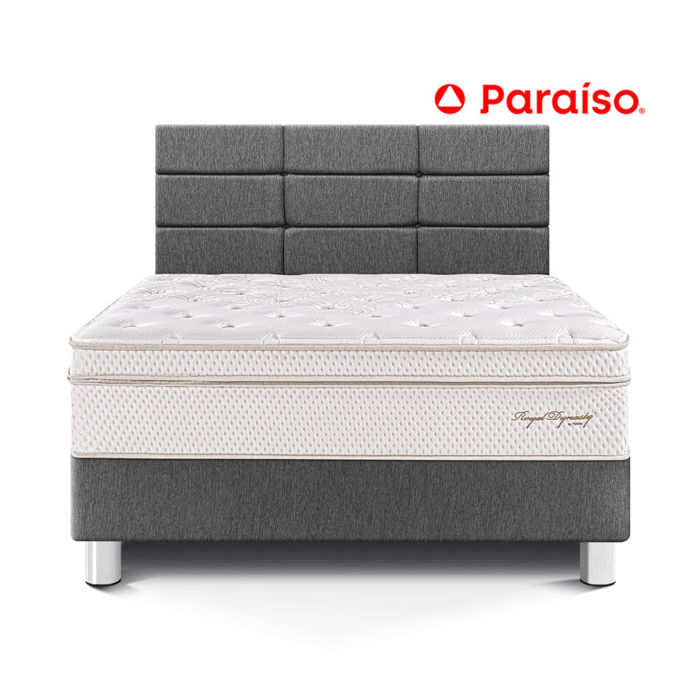 Dormitorio Royal Dynasty con Blocks 1.5 Plazas Gris