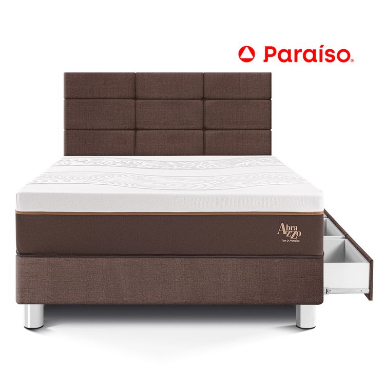 Dormitorio Royal Abrazzo con Cajones con Blocks 1.5 Plazas Chocolate